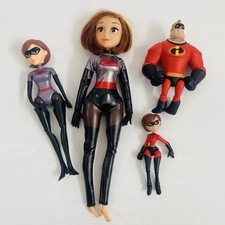 Disney Pixar The Incredibles Mrs Incredible Elastigirl Dolls And Figures Bundle
