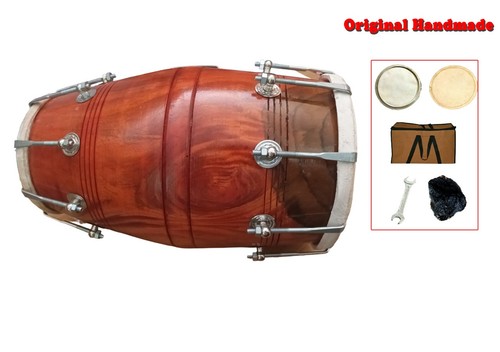 Handmade wooden dholak drum - wooden,