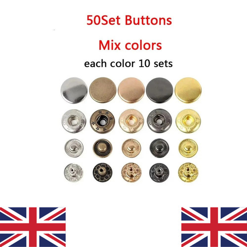 50sets leather snap - 50sets, fasteners