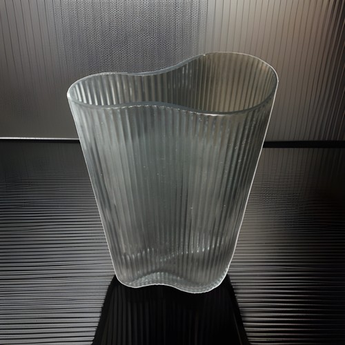 Mcm ribbed glass vase wavy - mcm,