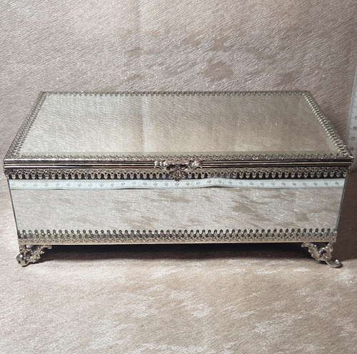 Large silver mirrored - mirrored, glass
