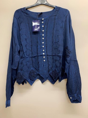 Vintage blue layered top - blue, and