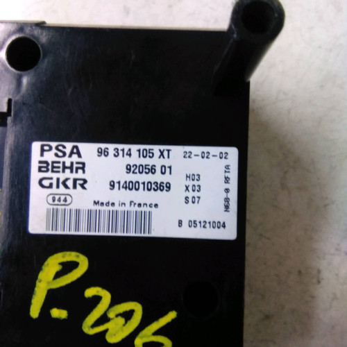Heater control peugeot 206 - peugeot,