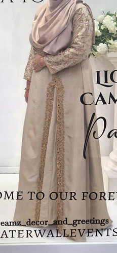 Beige 100 silk kaftan - beige, dress