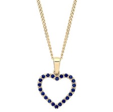 9ct Gold Sapphire Heart
