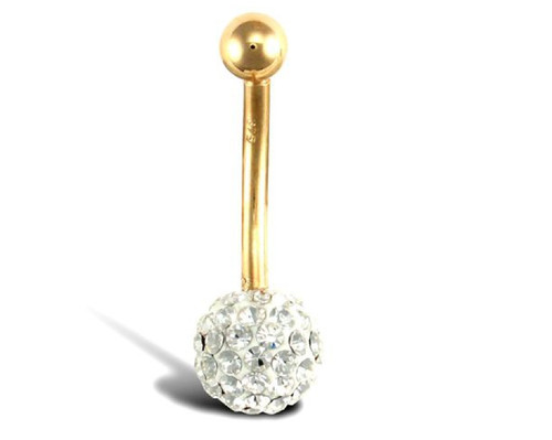 9ct yellow gold crystal stone - 9ct,