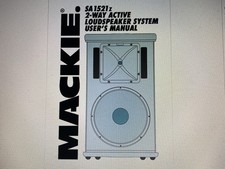 Mackie Sa-1521 User Manual