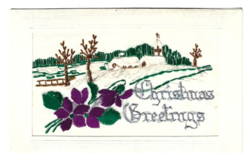Silk postcard showing a - a,
