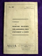Letterpress ADANA CATALOGUE of