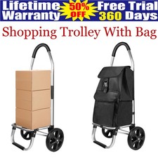 Large Wheel Lightweight Folding Shopping Trolley 40L Large Capacity Grocery Cart