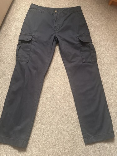 Men navy cargo trousers - m&s, men's