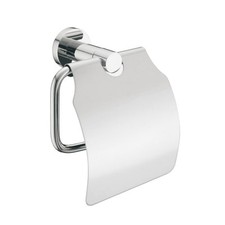 SOLID METAL WHITE CERAMIC ROUND BATHROOM ACCESSORIES CHROME FINISH