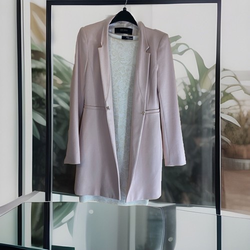 Zara beige pink blazer coat - zara, beige/pink