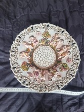 Beautiful Capodimonte Vintage Large Plate Hallmarked 632
