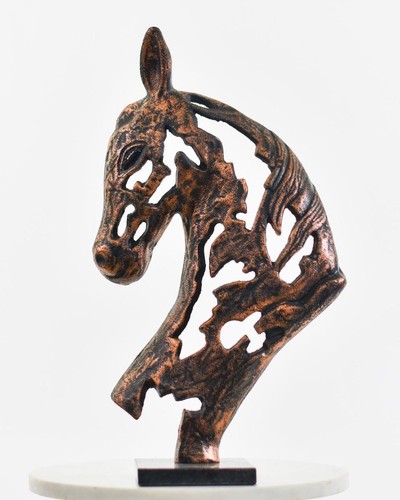 Copper horse head sculpture - head,