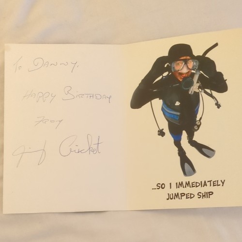 Jimmy cricket signed - cricket, birthday