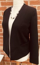 TOPSHOP Size 16 Black Jacket Work Evening Party Winter Excellent