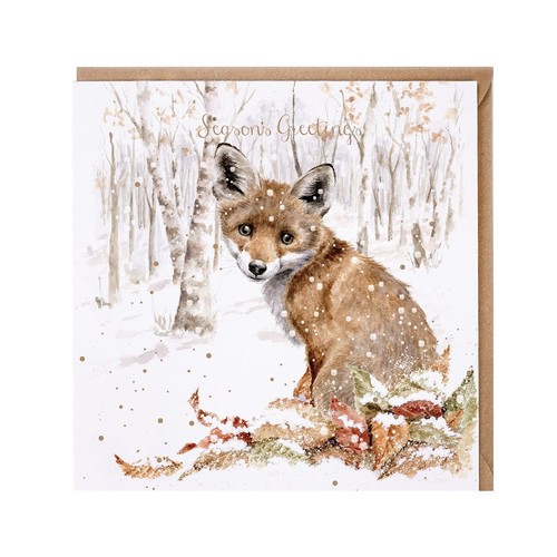 Wild fox christmas card - wild,
