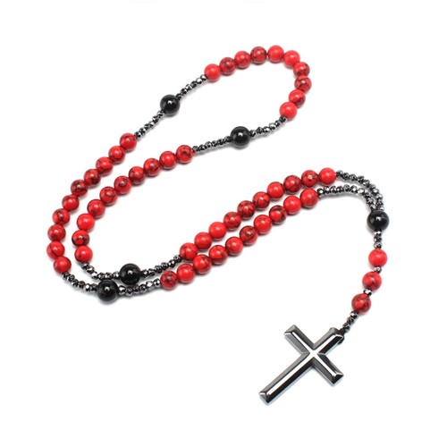 Stone rosary necklaces - stone,