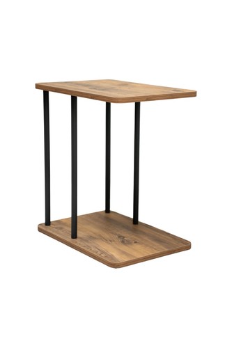 Narrow end table with storage - table,
