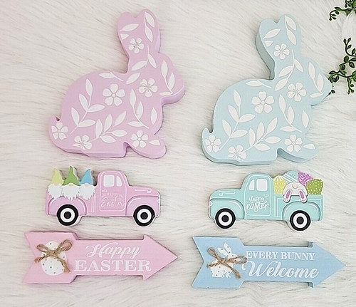 Easter bunny gnomes trucks - bunny,