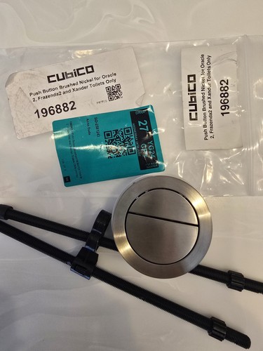Brushed nickel toilet push - brushed,