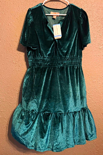 French connection green velvet - green,