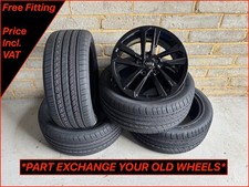 Audi A6 TT 17" Genuine Black 5 Twin Spoke Alloy Wheels & New Tyres 8Y0601025E