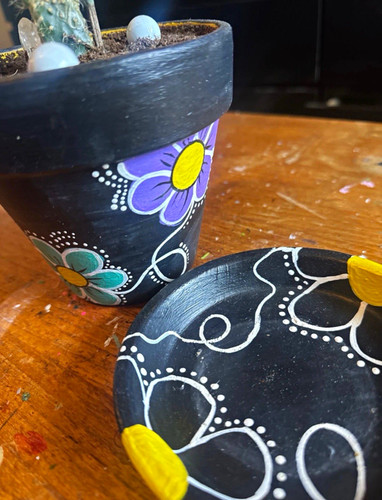 Hand painted black - hand, ceramic