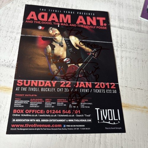 Autograph adam ant promotional - adam,