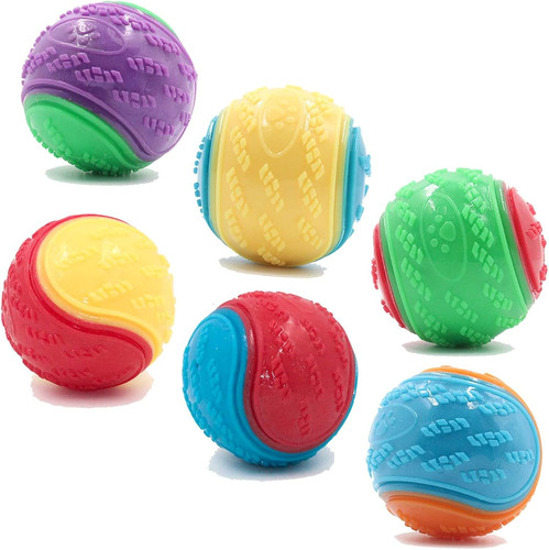 6pcs squeaky dog - squeaky, ball,