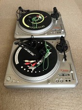 Vestax PDX-2000 Direct Drive Turntables Set for DJs - Used, Working Condition