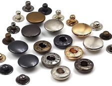 10mm - 15mm Press Studs Snap Fasteners Poppers Buttons Rivets Leather Craft K155