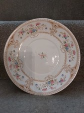 Rare Williamson's Heathcote China England 21.5cm PLATE Floral Gold Pattern Ditsy