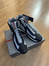 Prada Shoes • Nevada Bike (High) - Nero/Argento - Americas Cup - UK 9.5/US 10.5