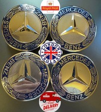 4x Blue Mercedes Benz Alloy