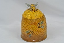Vintage Marutomo Honey Beehive Bee Design Preserve Pot with lid - Japanese