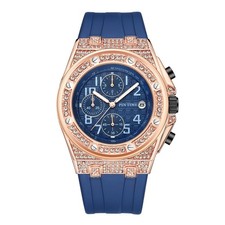 Sport Chronograph Watch Men Hip Hop Gold Diamond Mens Watches Top Brand Luxury