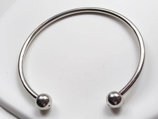 Silver Plated Open Bangle with