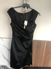 Coast dress size 16, black satin, party, wedding, cruise, races, Ascot