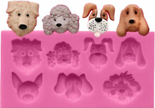 Dog Silicone Mould Cake Fondant Mold Animal Icing Chocolate Topper Baking Mould