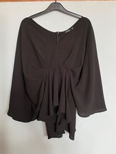 Ladies size 6 BOOHOO unusual black top