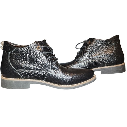 Unisex shoe black faux croc - black,