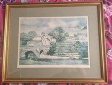 sam chadwick signed numbered print. limited print, framed with glass.