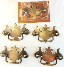 Lot of 5 Vintage AMERROCK Batwing Style Brass Finish Swing Drawer Pulls T-866.