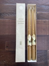 2 X 12” ADAM CANDLES, HAND DECORATED VINTAGE CHRISTMAS ANGLE, WEST GERMANY,BOXED