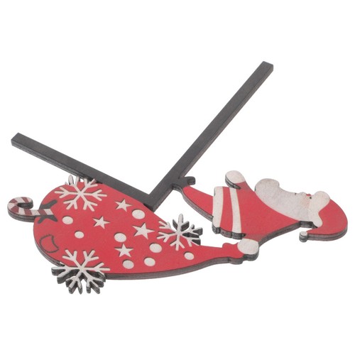 Red wooden santa claus - claus, door