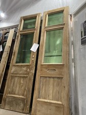 ANTIQUE DOORS HUGE PAIR of MANOR HOUSE - DOUBLE GLASS PERIOD ENTRANCE