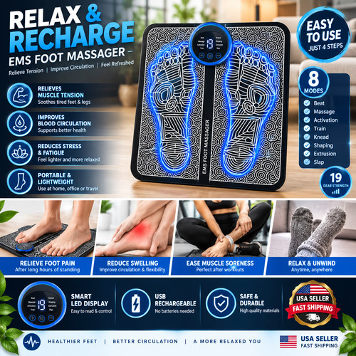 Electric foot massager mat - electric,