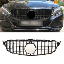 Fits Mercedes C Class W205 14-18 Front Grille Gloss AMG Panamericana GT Style